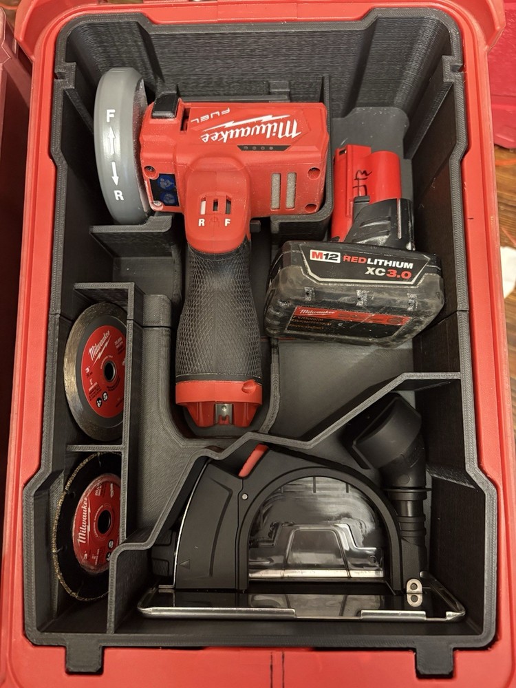 M12 Cut Off Tool Insert for Milwaukee Packout  (Insert Only)(Black)