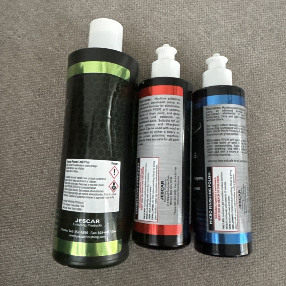 Jescar Power Lock Plus + Sealant Correcting Compound Micro Finish Polish NEW