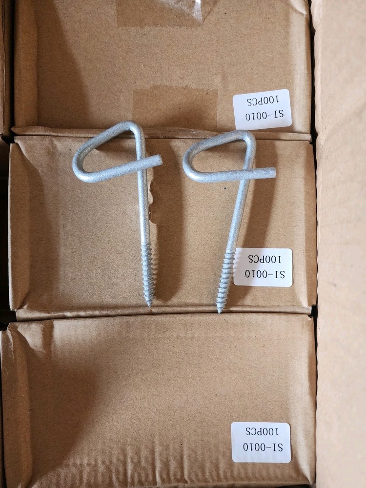 100 pcs box. P Type House Hook 3-3/4"