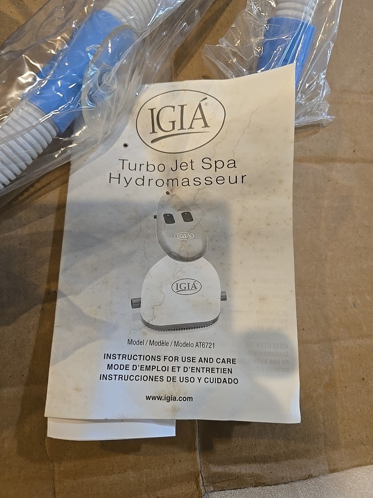 IGIA Turbo JET SPA HYDROMASSEUR Model AT6721 New Open Box