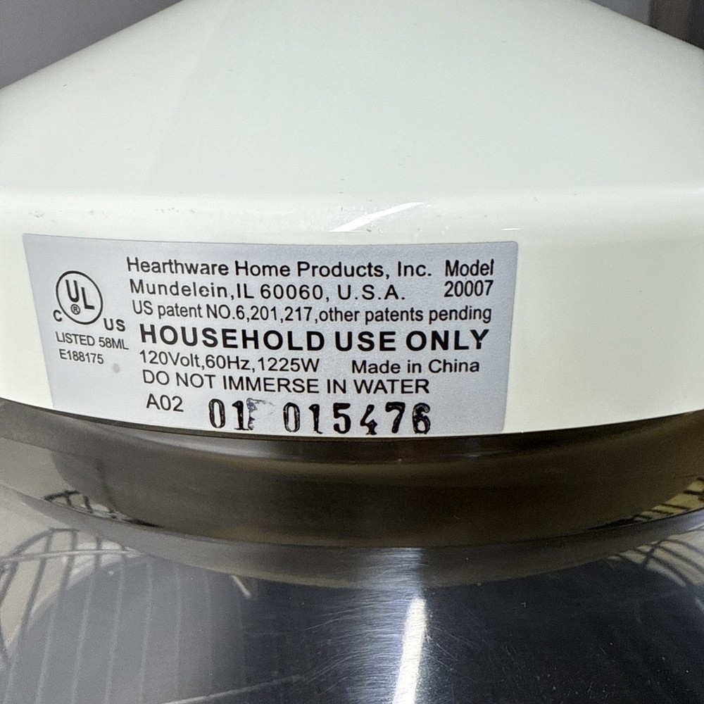 NuWave Hearthware Convection Oven Model 20007 White Flavor Wave Infrared Tested