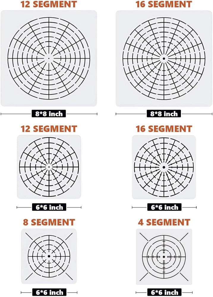 Mandala Dot Tool Template Set - 6 Pieces for DIY Art Projects and Decor