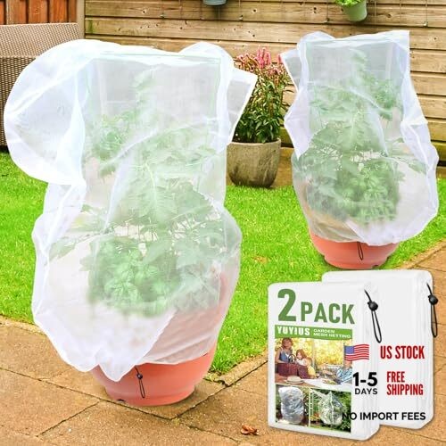 Fruit Tree Netting, Plant Mesh Netting for Garden Protection, 4 X 4.9FT 2PACK 2