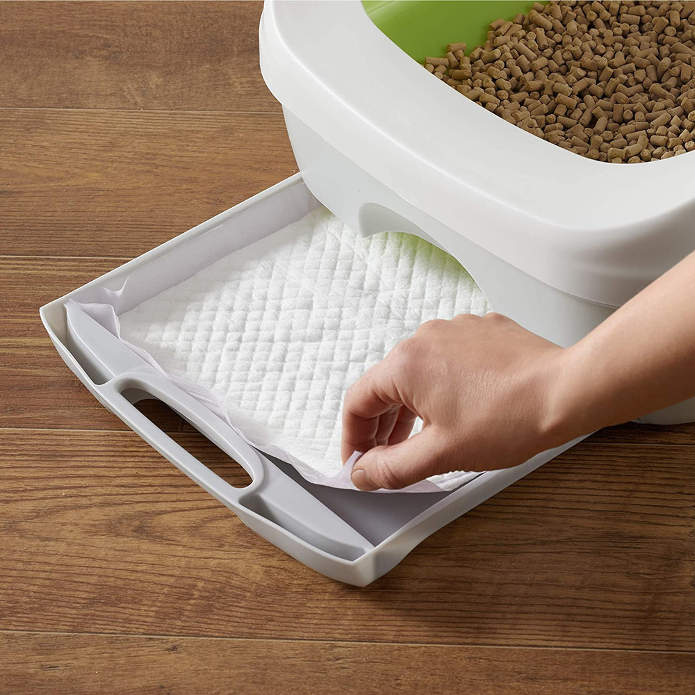 Amazon Basics Cat Litters Pee Pads, 20 Count, Universal Fit for Litter Box, Odor