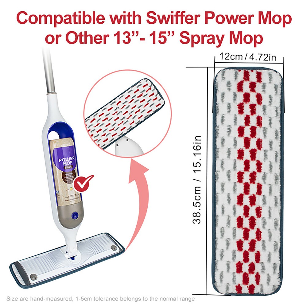 1/3pcs Microfiber Flat Mops Replacement Head Wet & Dry Mop for Swiffer Power Mop