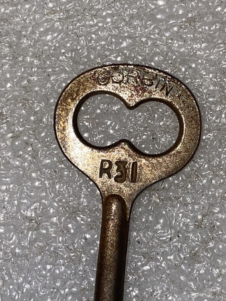 Antique Corbin Mortise Lock Skeleton Key Marked R31