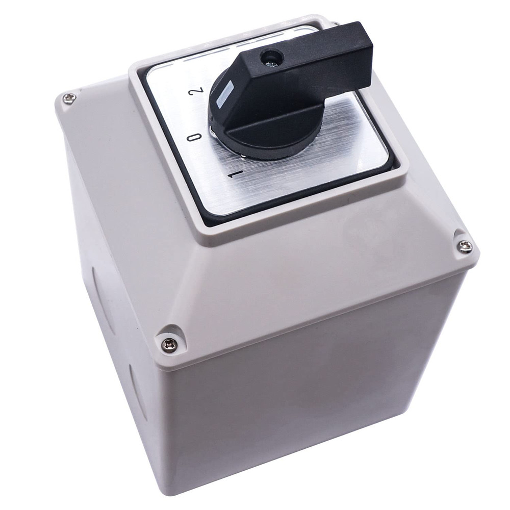 Changeover Switch 3 Position Selector Switch Box 12 Terminals 63A 690V Universal