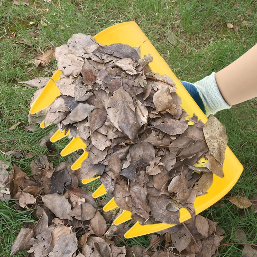 2 Set Leaf Scoops Hand Rake, Leaf Scoops and Claws with 2 Pairs Gloves, Lightwei