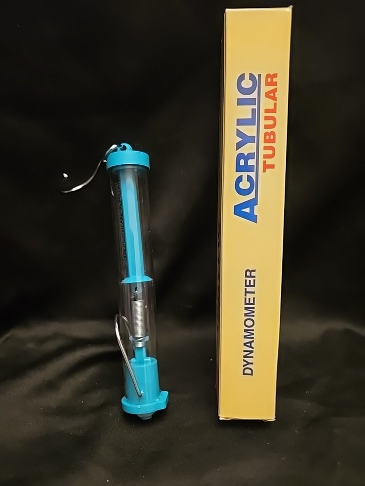 Green 500g/5N  Spring Scale Clear Plastic Tubular Dynamometer for Science