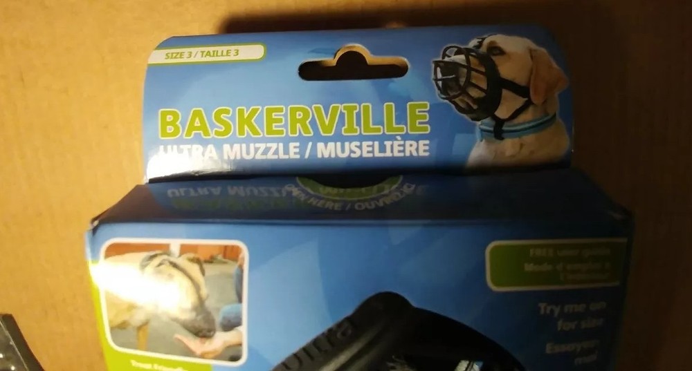 Dog Muzzle Baskerville 5-Inch Rubber Ultra Muzzle Pet Obedience Training