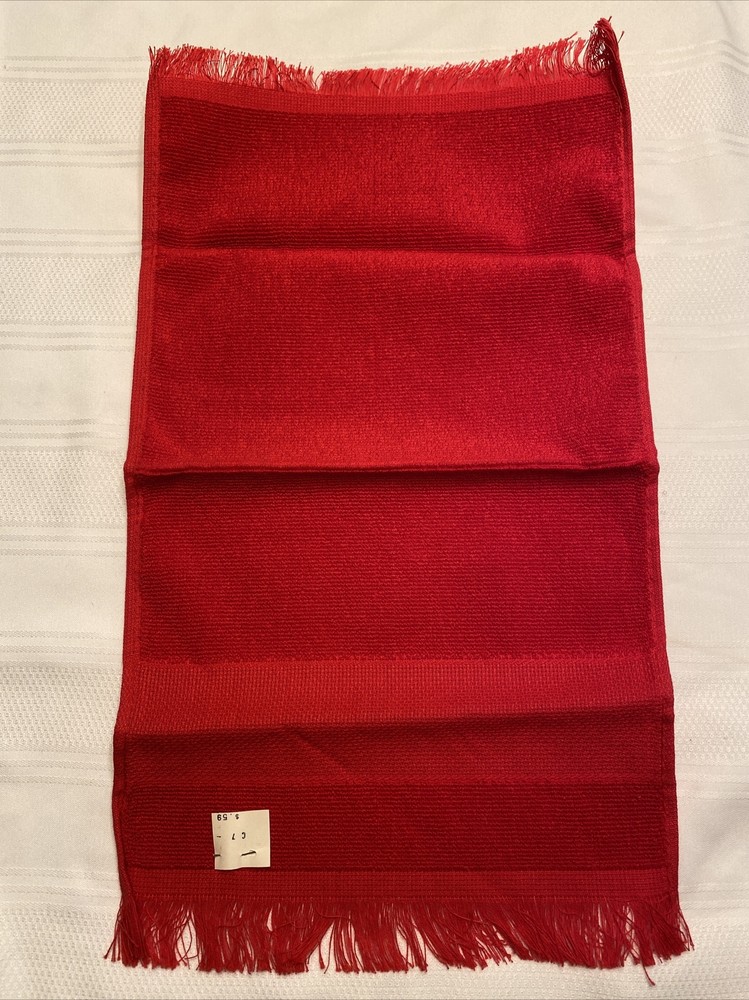 Cross Stitch Fingertip Towel Red