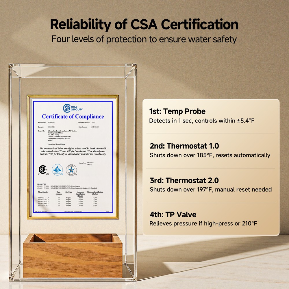 10 Gal RV Water Heater Dual Fuel Gas & Electric 1440W 12,000 BTU Spark Ignition