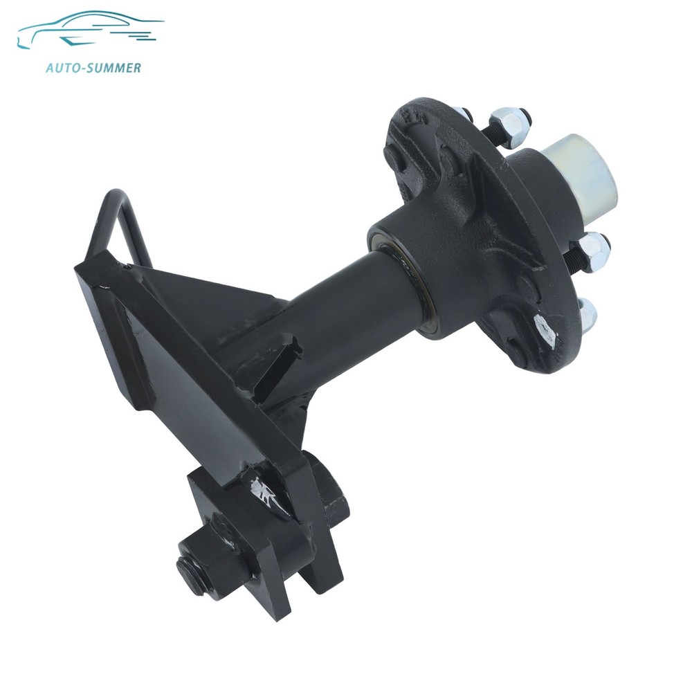 Pair of 5 × 5.5 Lug Shipping Container Wheels Bolt-On Spindle Kit with Handle