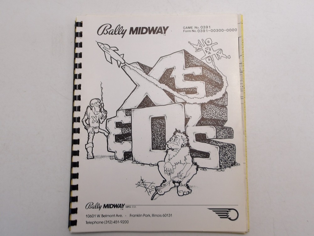 Bally: X's & O's  - Manual w/Schematic - NOS