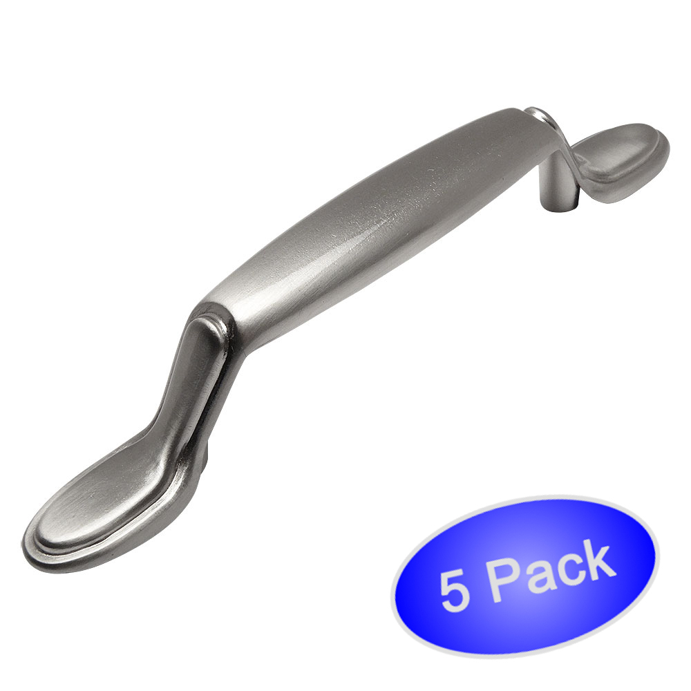 *5 Pack* Cosmas Cabinet Hardware Satin Nickel Handle Pulls #4007SN