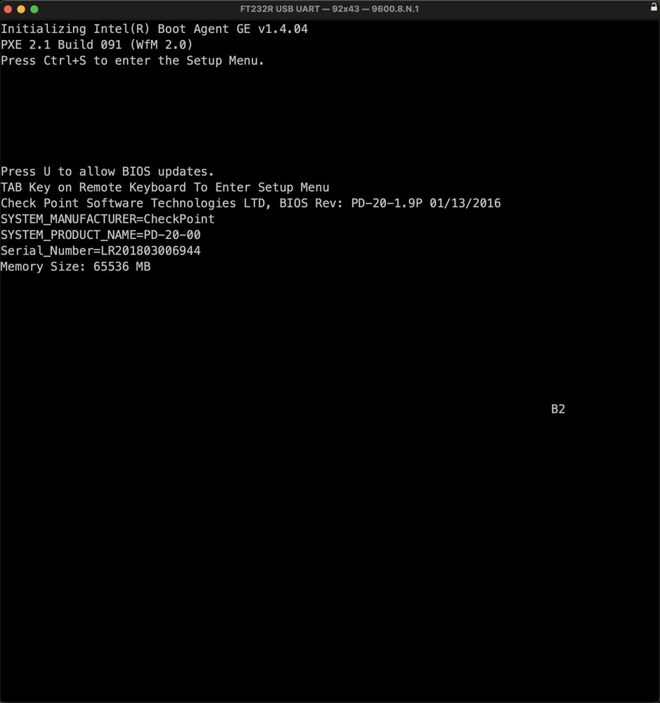 Check Point Software Technologies LTD Model PD-20 (Config #2)