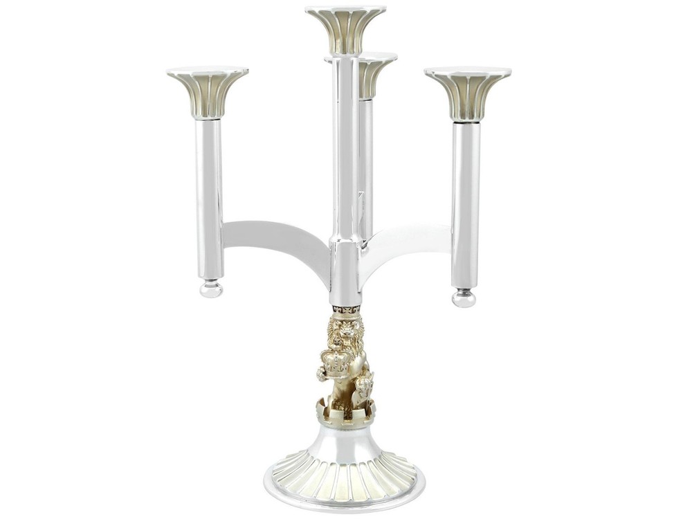 Sterling Silver Four Light Candelabra Vintage (1977)