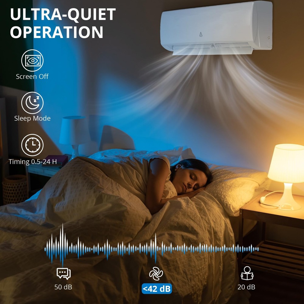 28000 BTU Dual Zone 18K+18K Mini Split Air Conditioner Heating & Cooling Systems