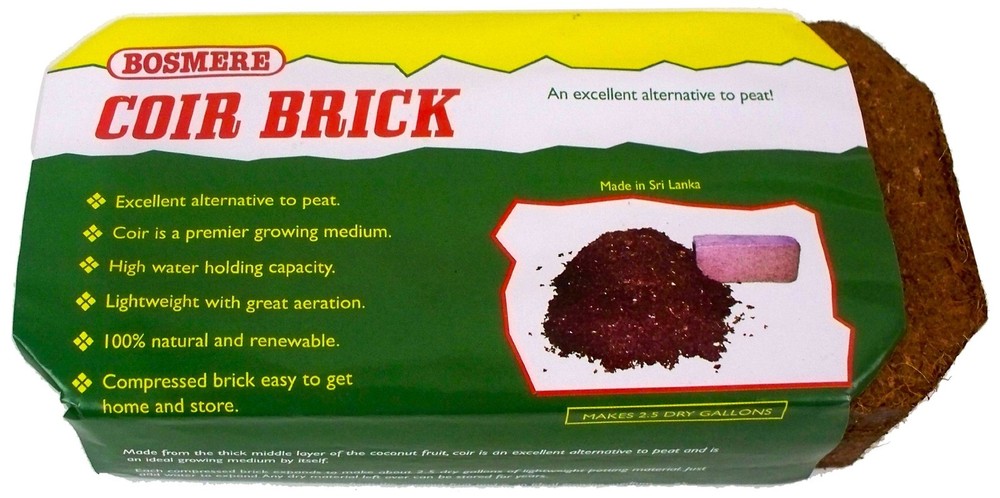 Bosmere F486 Compressed Coco Coir Bricks, 1 Pound Bricks (Pack of 4) – Eco