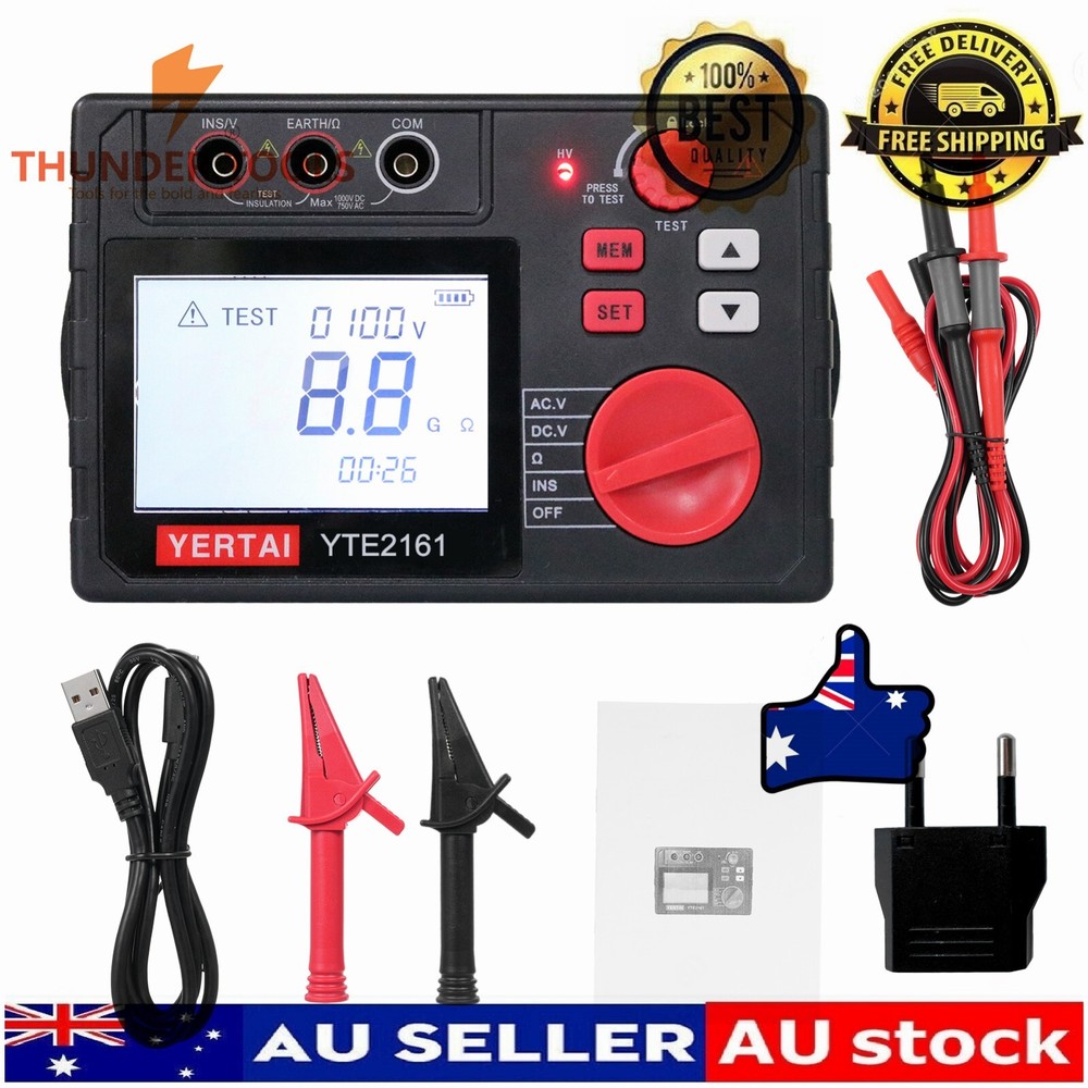 Thunder Tools YERTAI Digital Insulation Resistance Tester