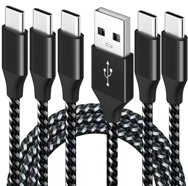 5 Pack USB C Type-C Fast Charging Data SYNC Charger Cable Cord 3/6/10FT LONG