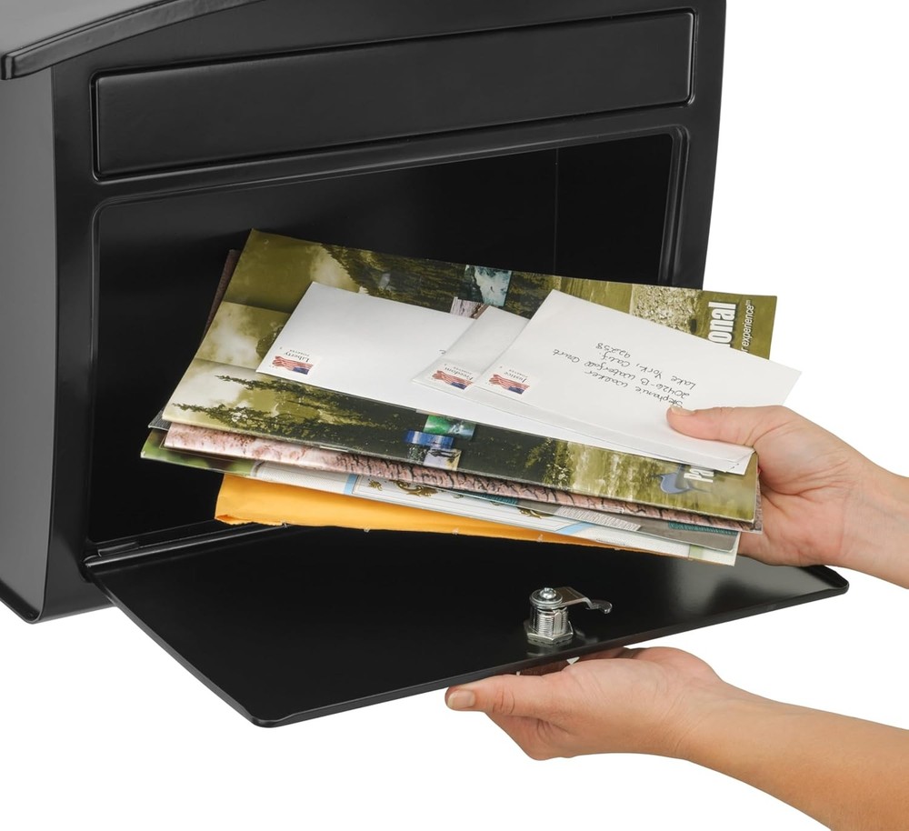 Architectural Mailboxes Dal Rae Galvanized Steel, Locking, Wall Medium, Black