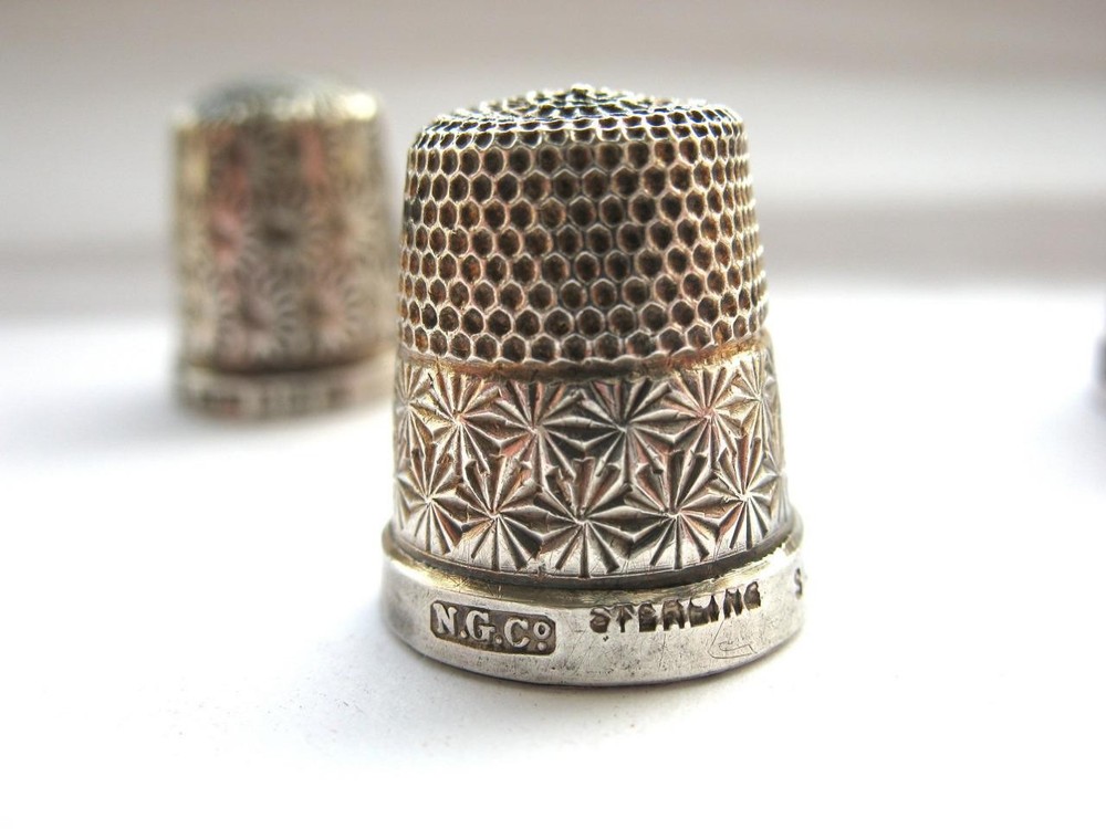3 Sterling Silver Thimbles