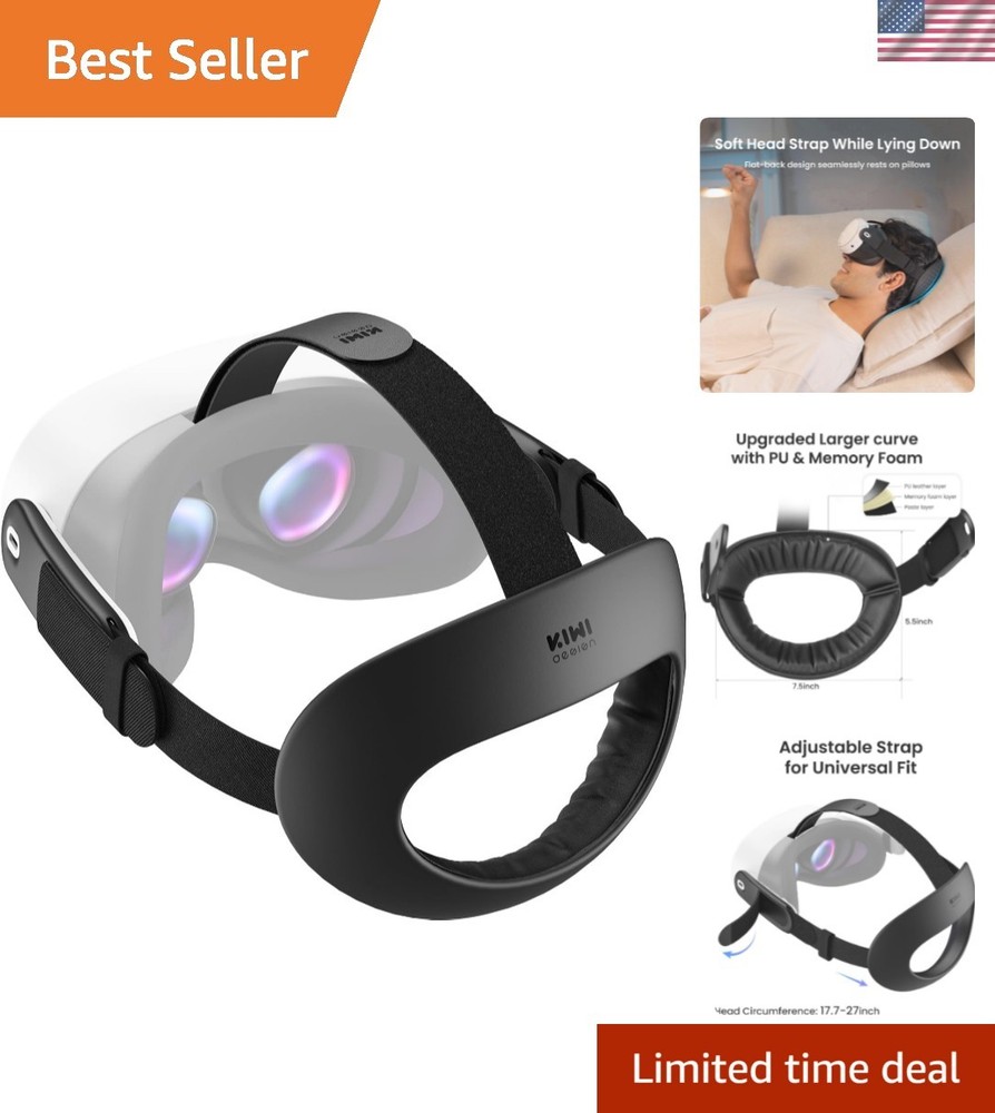 Elite Replacement Strap for Meta Quest 3/3S - PU Foam, Adjustable & Travel-Ready