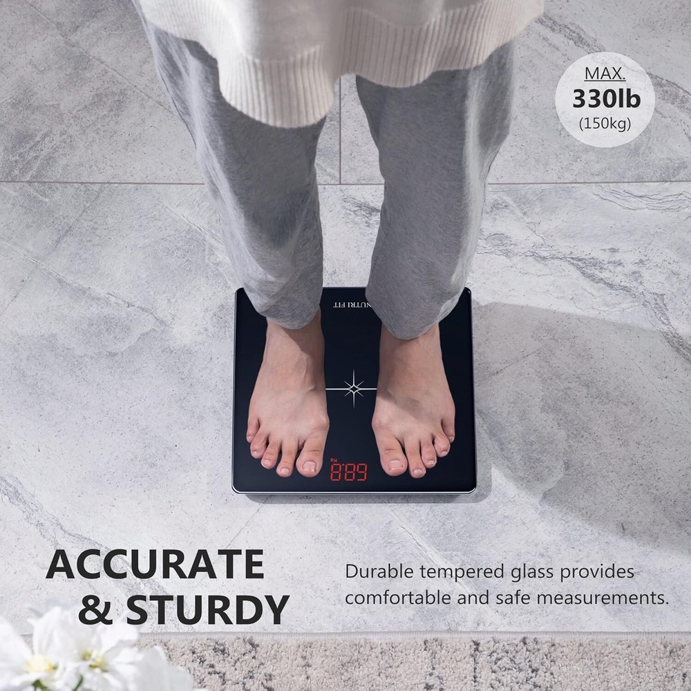 Durable 330 lb Capacity Digital Scale with High Precision & Large LED Display