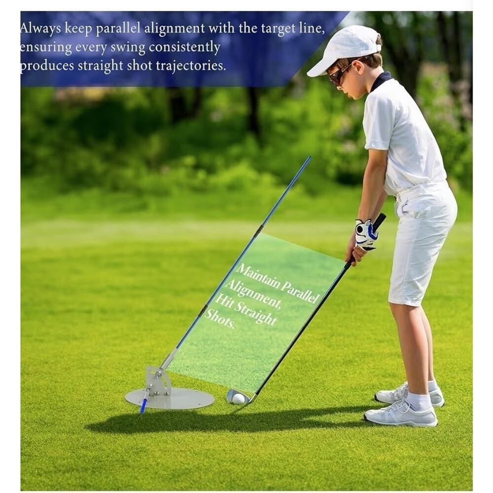 Golf Practice Swing Plane Plate Durable Metal Trainer
