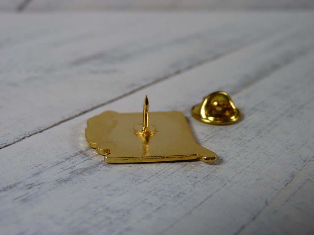 Indiana State Tree WISBA Cardinal Gold Tone Hat Lapel Pin - A2