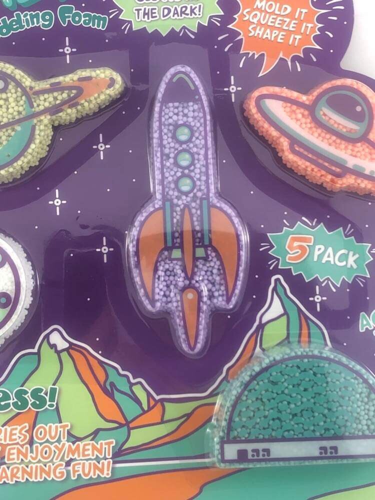 Squizit Foam Modeling, 5 Pack, Space, Planets, Ships