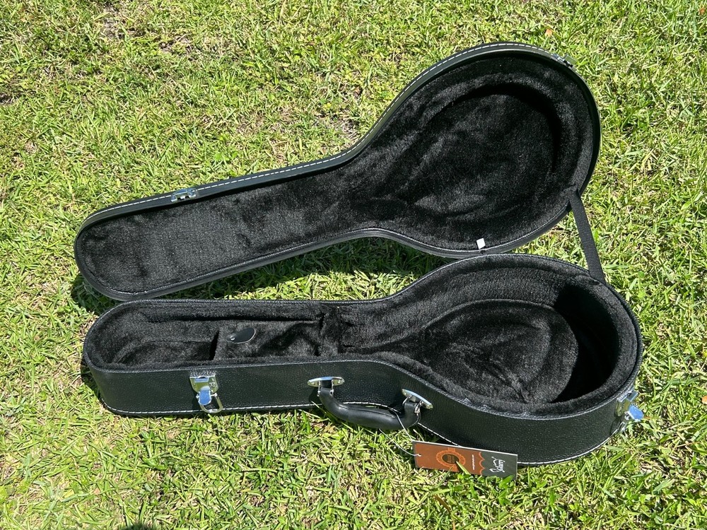 Glarry Prefessional Hardshell A-Style Pattern Leather Wood Mandolin Case