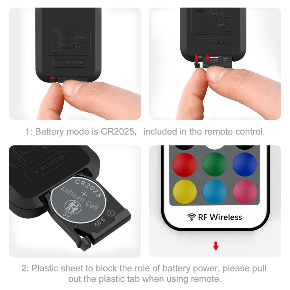 RF Wireless Remote LED Controller, 17 Keys Wireless Remote Control Dimmer Con...