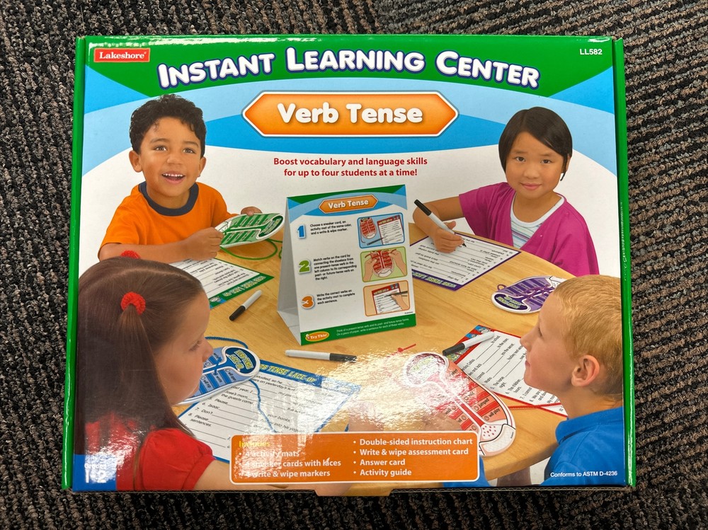 Lakeshore Learning Instant Learning Center Verb Tense LL582 Complete Set