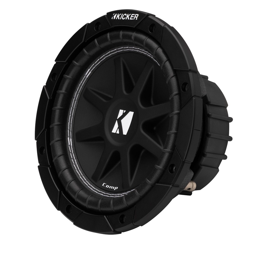 Kicker 43C84 Comp 8" Subwoofer, Single Voice Coil, 4-Ohm