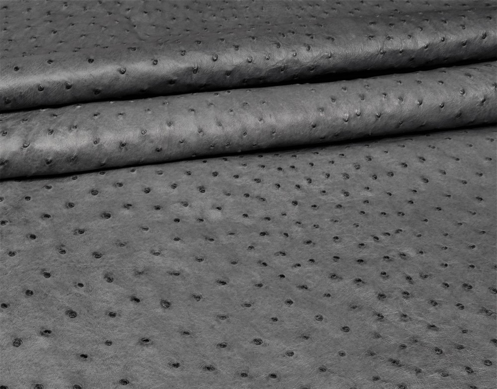 Ostrich Leather Hide, Grey CF