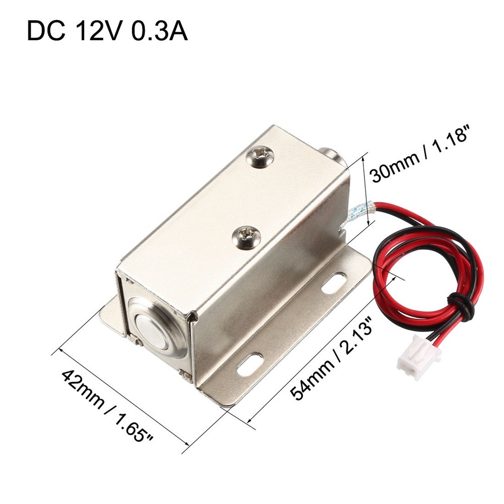 DC 12V 0.3A 9.3mm Electromagnetic Solenoid Lock Assembly Lock