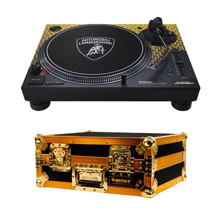 Technics SL-1200M7B Turntable + Odyssey Limited Edition Gold Turntable