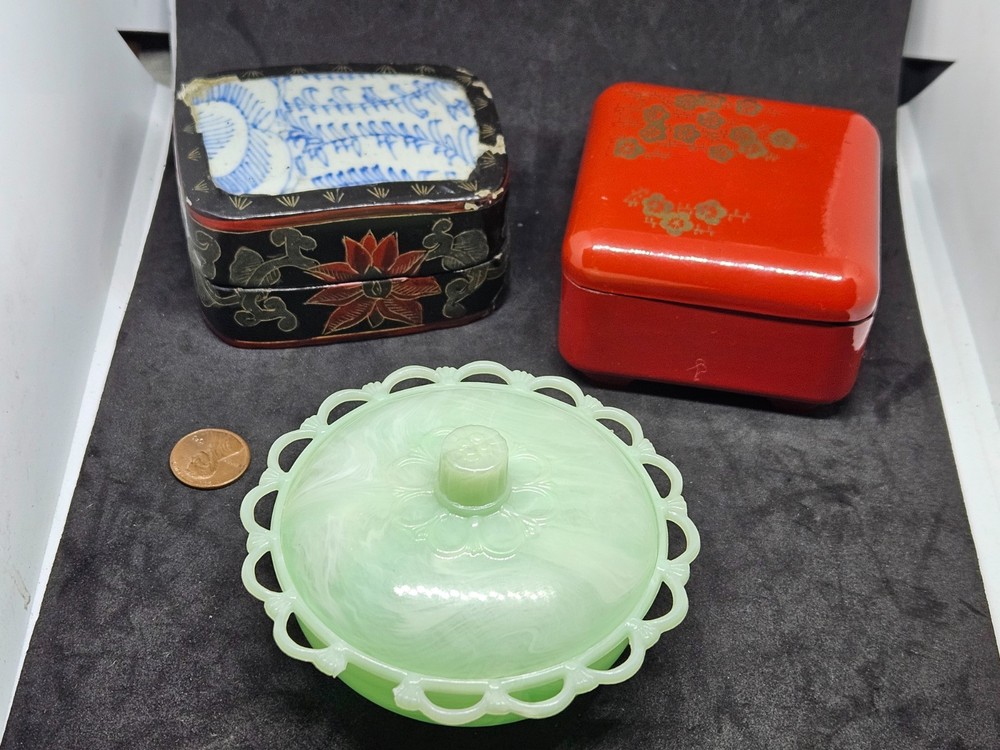 3 Aisian Trinket Boxes