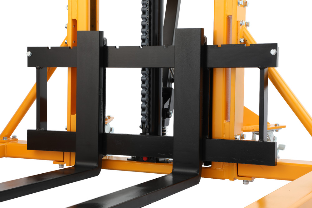 APOLLOLIFT Manual Stacker 2200lbs Straddle Legs Lift Stacker 63" Walkie Forklift