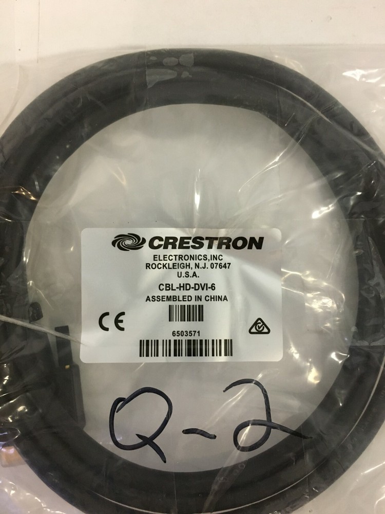 Crestron CBL-HD-DVI-6 Certified HDMI® to DVI Interface Cable, 6 ft