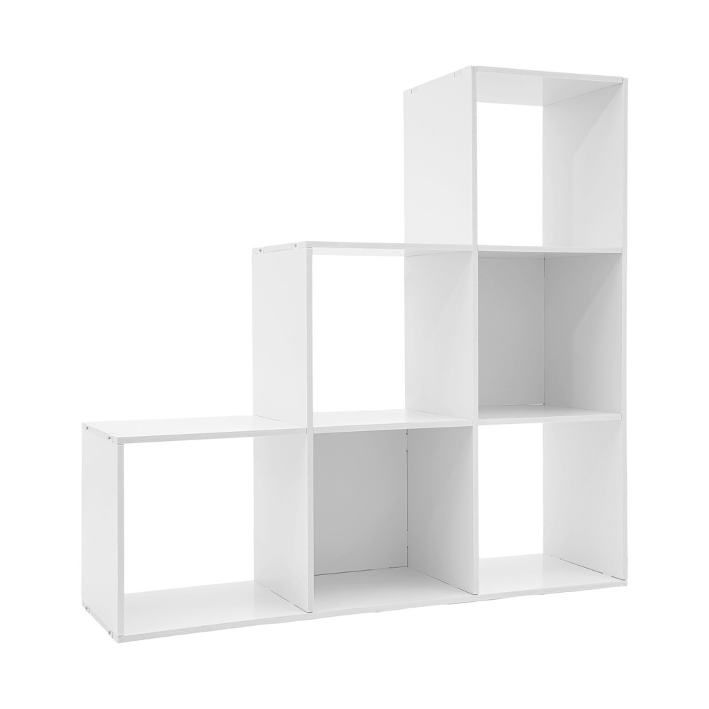 L-Shaped 6-Cube Storage Bookcase, Modern Design for Home & Office