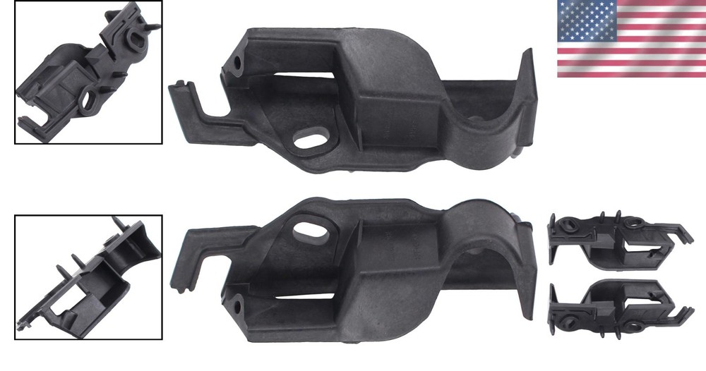 Front Left and Right Bumper Support Holder Guide Bracket Kit for Audi A4