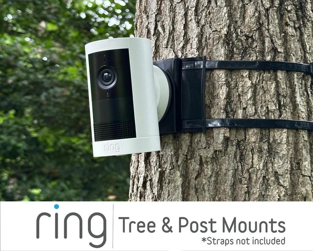 Tree Mount for Ring Camera - No-Drill Rubber Outdoor Security Camera Mount