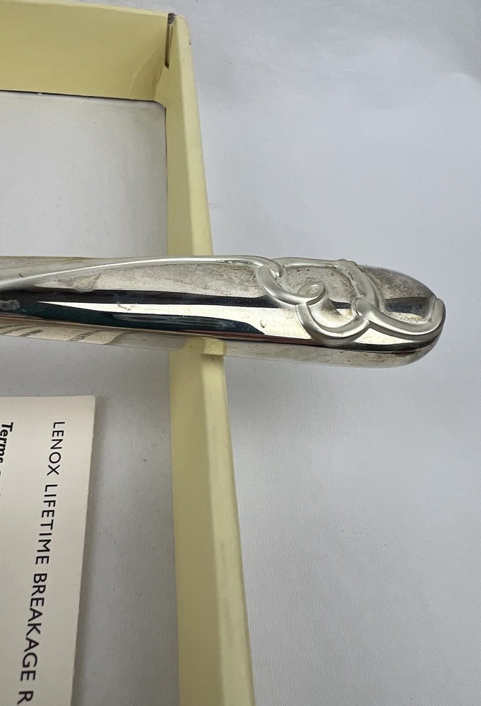 Lenox Forevermore 2-Pc Dessert Set Cake Server Knife Silver Stainless Heavy