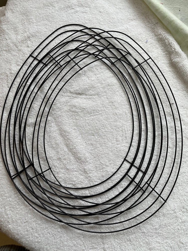 3 New Black Oval Wire Frames for Crafts