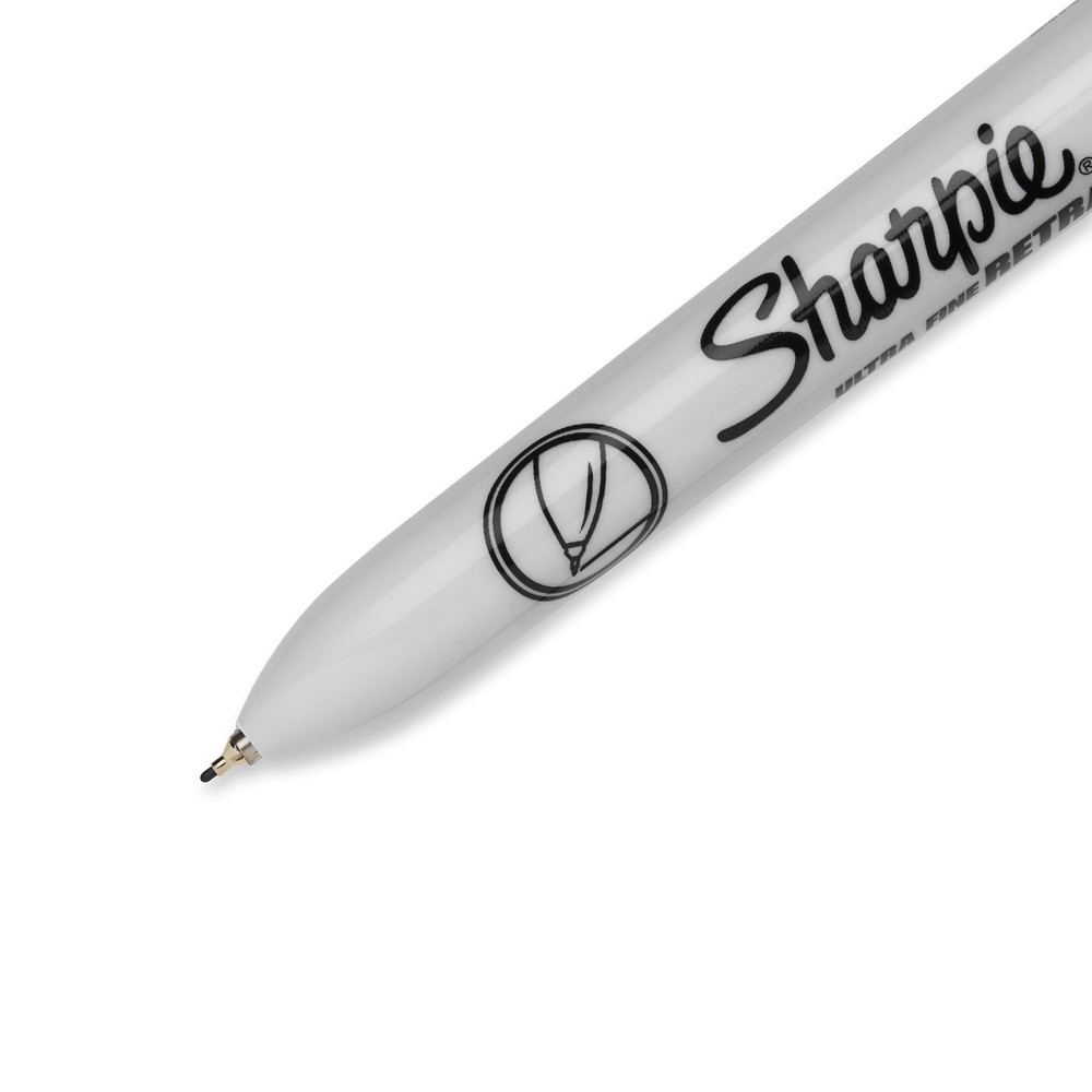 Sharpie Retractable Ultra Fine Permanent Marker Black 3 Pack