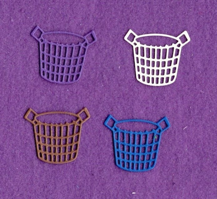 BASKET # 2 small die cuts scrapbook cards