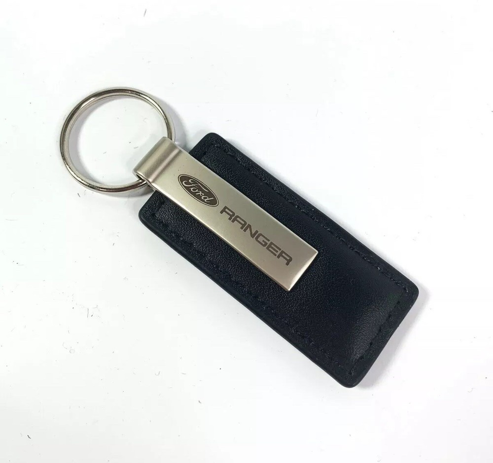 Ford Ranger Emblem Black Leather Key Chain Licensed